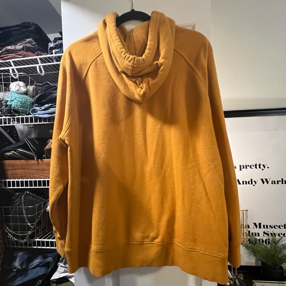 THE NORTHFACE | Womens Size L Yellow Logo Hooded Sweatshirt - Picture 3 of 4